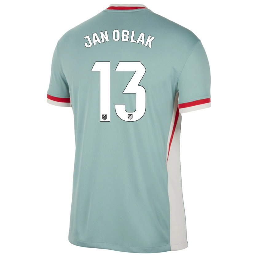 Danxen Barn Jan Oblak #13 Ljus Beige Blå Bortatröja Matchtröjor 2024/25 Tröjor T-Tröja
