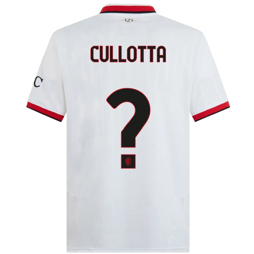 Danxen Barn Andrea Cullotta #0 Vit Svart Röd Bortatröja Matchtröjor 2024/25 Tröjor T-Tröja
