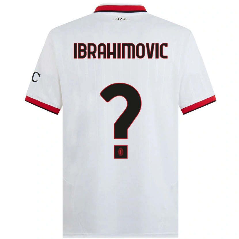 Danxen Barn Vincent Ibrahimovic #0 Vit Svart Röd Bortatröja Matchtröjor 2024/25 Tröjor T-Tröja