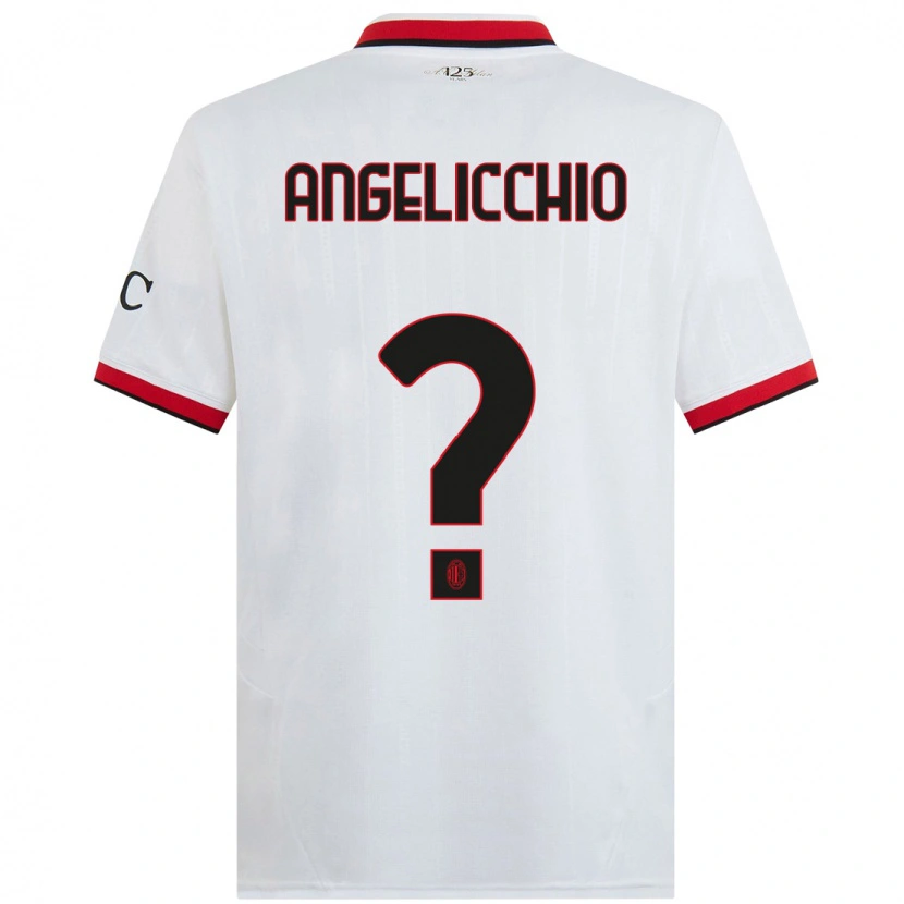 Danxen Barn Mattia Angelicchio #0 Vit Svart Röd Bortatröja Matchtröjor 2024/25 Tröjor T-Tröja