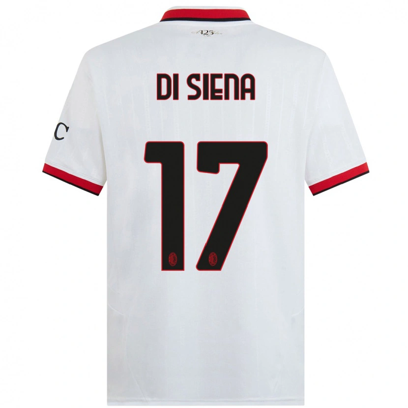 Danxen Barn Andrea Di Siena #17 Vit Svart Röd Bortatröja Matchtröjor 2024/25 Tröjor T-Tröja