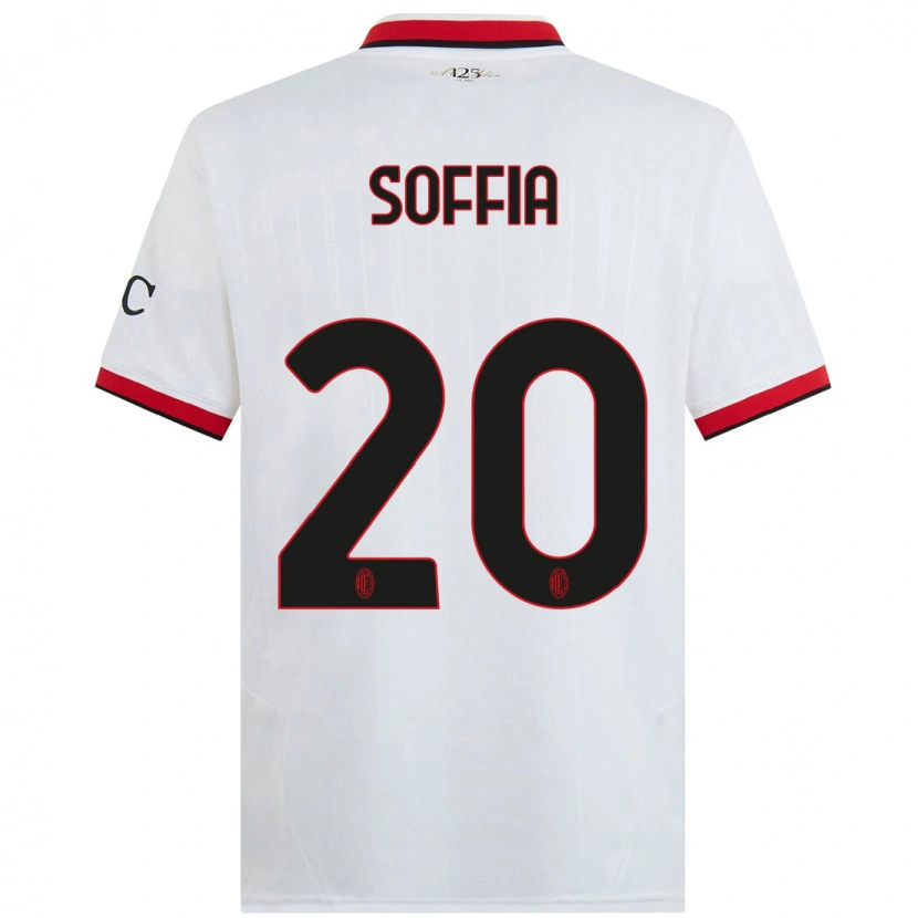 Danxen Barn Angelica Soffia #20 Vit Svart Röd Bortatröja Matchtröjor 2024/25 Tröjor T-Tröja
