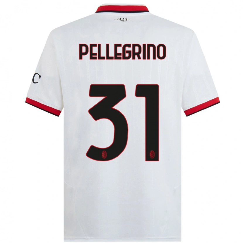 Danxen Barn Marco Pellegrino #31 Vit Svart Röd Bortatröja Matchtröjor 2024/25 Tröjor T-Tröja
