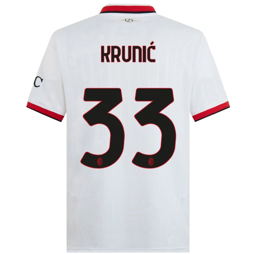 Danxen Barn Rade Krunic #33 Vit Svart Röd Bortatröja Matchtröjor 2024/25 Tröjor T-Tröja