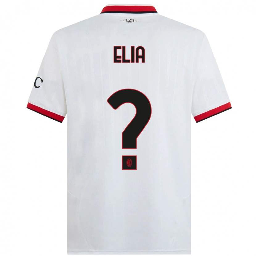 Danxen Barn Emanuele Elia #0 Vit Svart Röd Bortatröja Matchtröjor 2024/25 Tröjor T-Tröja