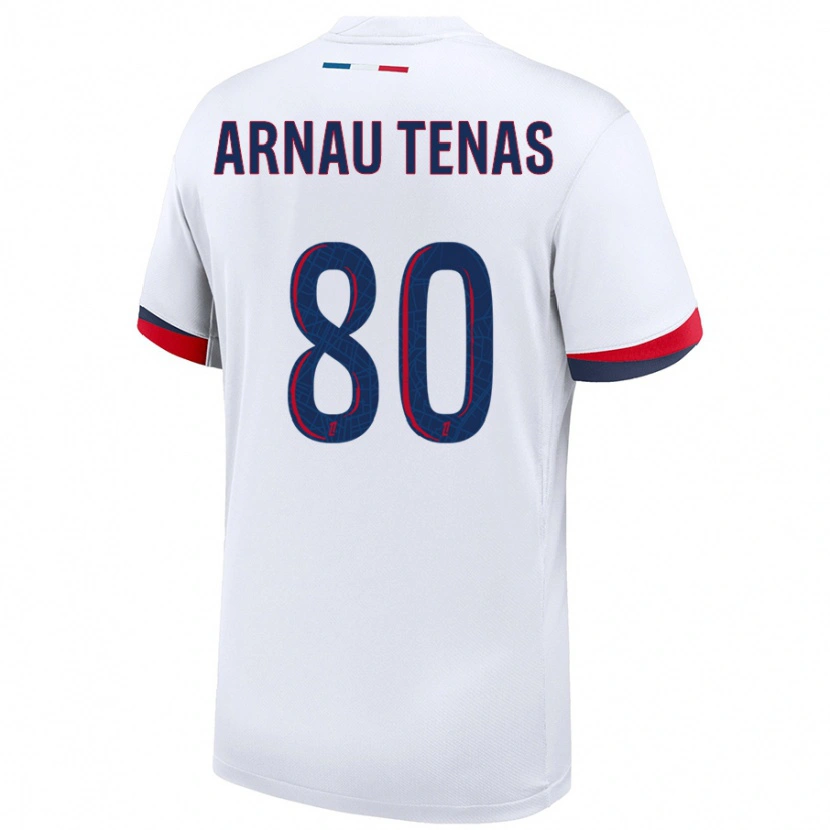 Danxen Barn Arnau Tenas #80 Vit Blå Röd Bortatröja Matchtröjor 2024/25 Tröjor T-Tröja
