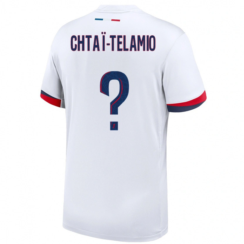 Danxen Barn Zayon Chtaï-Telamio #0 Vit Blå Röd Bortatröja Matchtröjor 2024/25 Tröjor T-Tröja