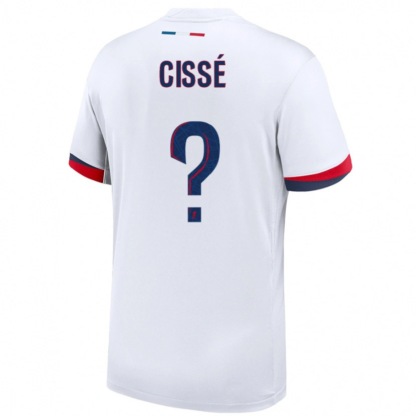 Danxen Barn Mory Cissé #0 Vit Blå Röd Bortatröja Matchtröjor 2024/25 Tröjor T-Tröja
