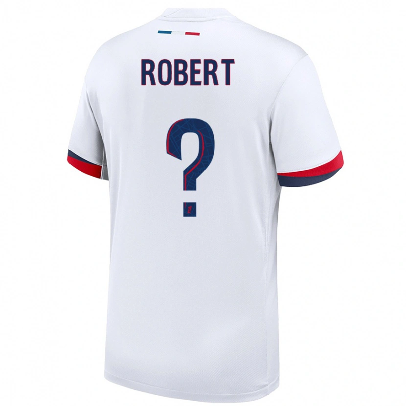 Danxen Barn Laure Robert #0 Vit Blå Röd Bortatröja Matchtröjor 2024/25 Tröjor T-Tröja
