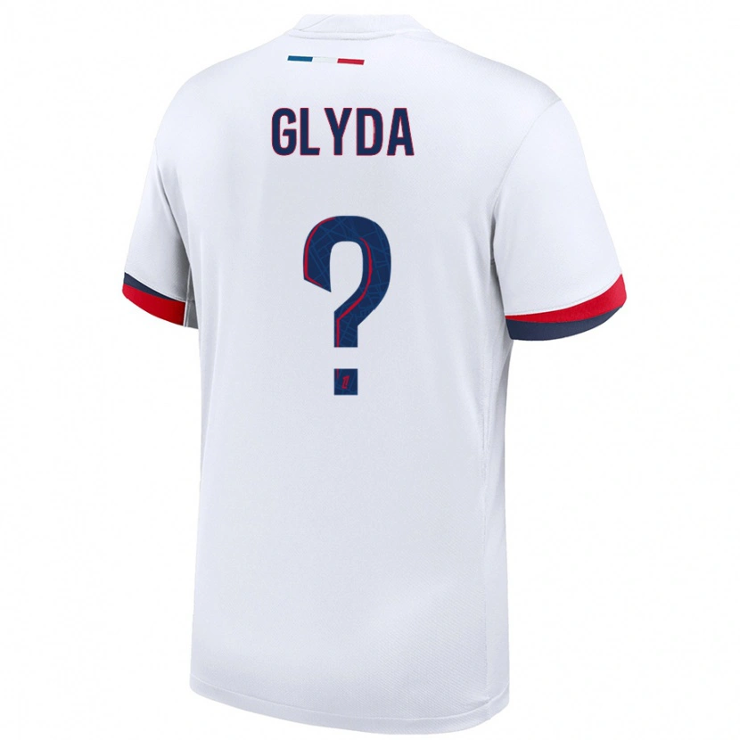 Danxen Barn Lilou Glyda #0 Vit Blå Röd Bortatröja Matchtröjor 2024/25 Tröjor T-Tröja