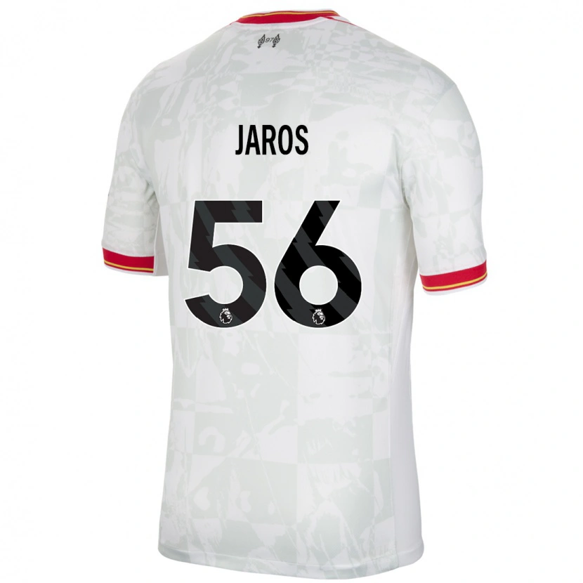 Danxen Barn Vitezslav Jaros #56 Vit Röd Svart Tredjesatsen Matchtröjor 2024/25 Tröjor T-Tröja