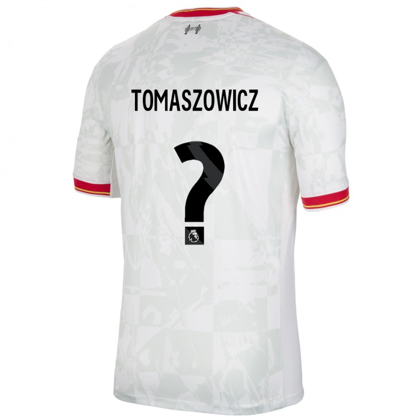 Danxen Barn Aiden Tomaszowicz #0 Vit Röd Svart Tredjesatsen Matchtröjor 2024/25 Tröjor T-Tröja