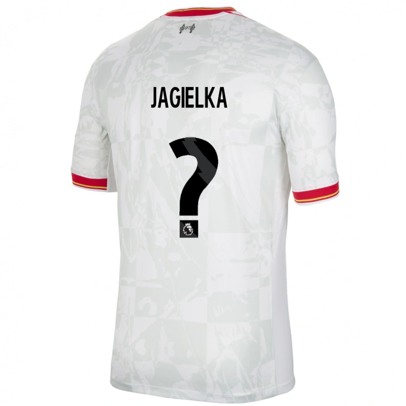 Danxen Barn Zac Jagielka #0 Vit Röd Svart Tredjesatsen Matchtröjor 2024/25 Tröjor T-Tröja