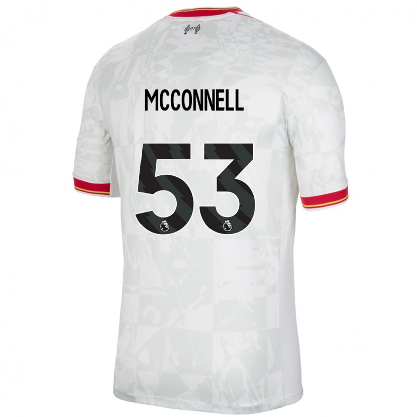 Danxen Barn James Mcconnell #53 Vit Röd Svart Tredjesatsen Matchtröjor 2024/25 Tröjor T-Tröja