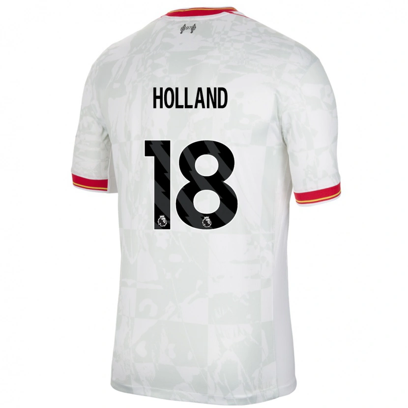 Danxen Barn Ceri Holland #18 Vit Röd Svart Tredjesatsen Matchtröjor 2024/25 Tröjor T-Tröja