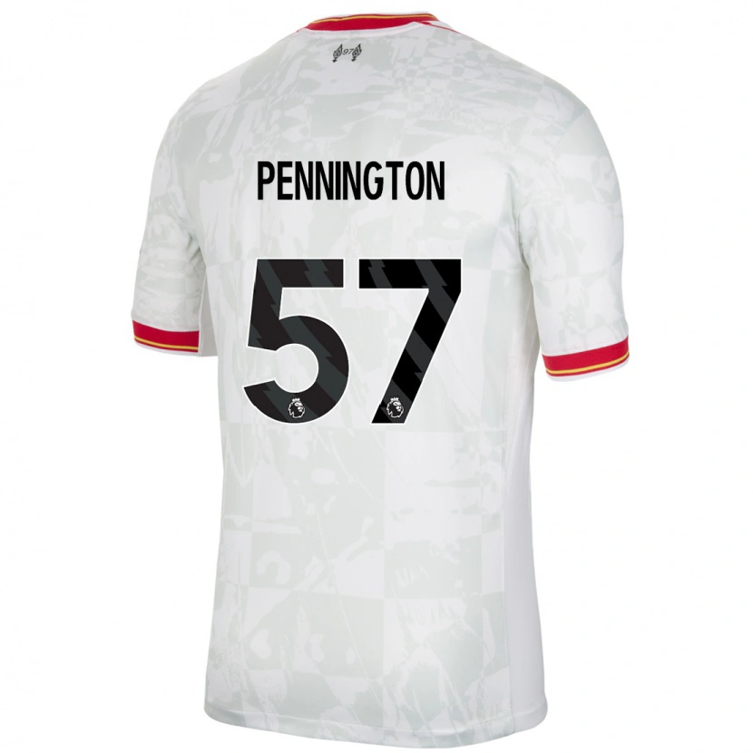 Danxen Barn Cody Pennington #57 Vit Röd Svart Tredjesatsen Matchtröjor 2024/25 Tröjor T-Tröja