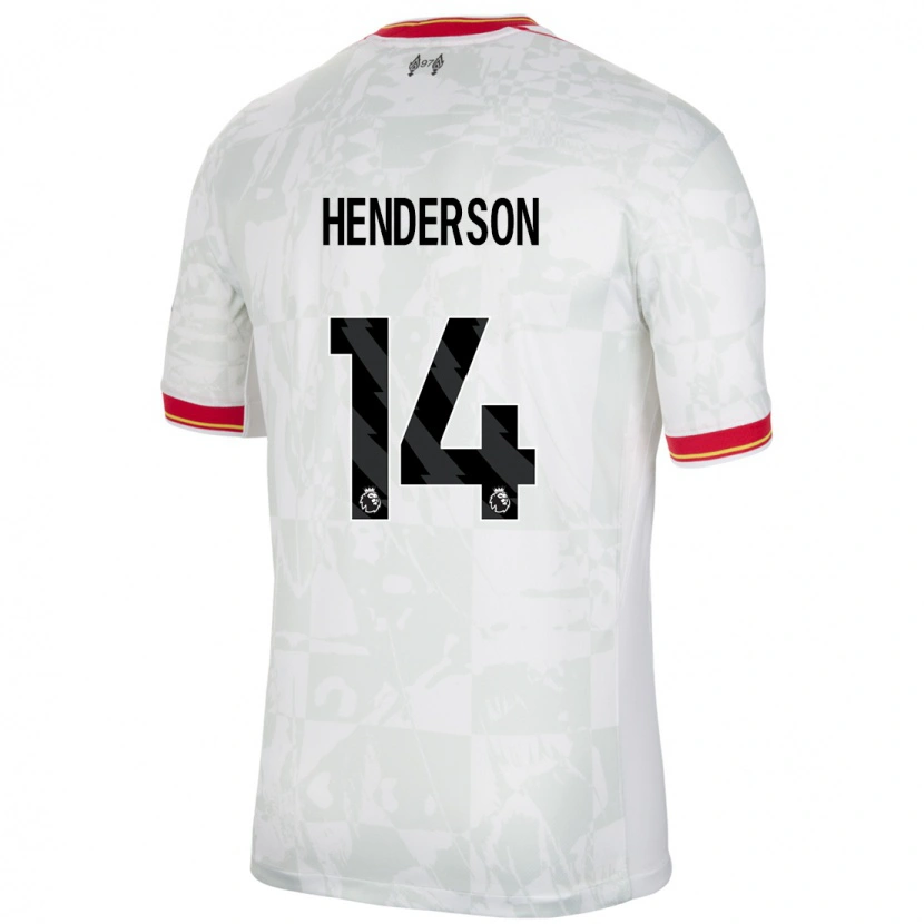 Danxen Barn Henderson #14 Vit Röd Svart Tredjesatsen Matchtröjor 2024/25 Tröjor T-Tröja