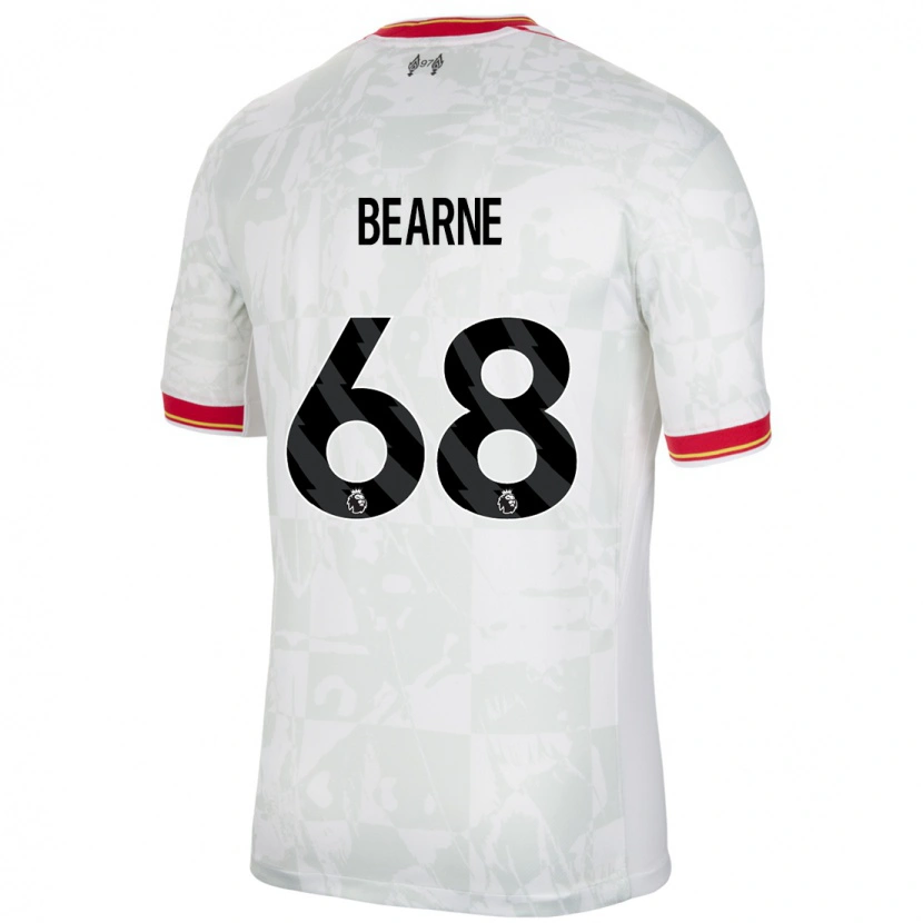 Danxen Barn Jack Bearne #68 Vit Röd Svart Tredjesatsen Matchtröjor 2024/25 Tröjor T-Tröja