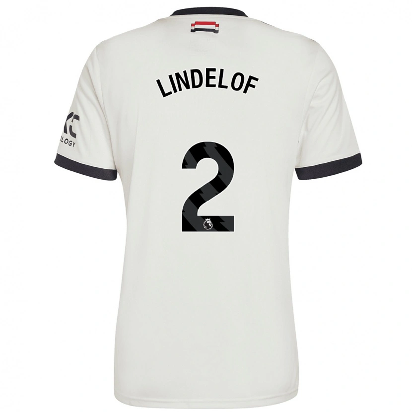 Danxen Barn Victor Lindelöf #2 Benvit Tredjesatsen Matchtröjor 2024/25 Tröjor T-Tröja