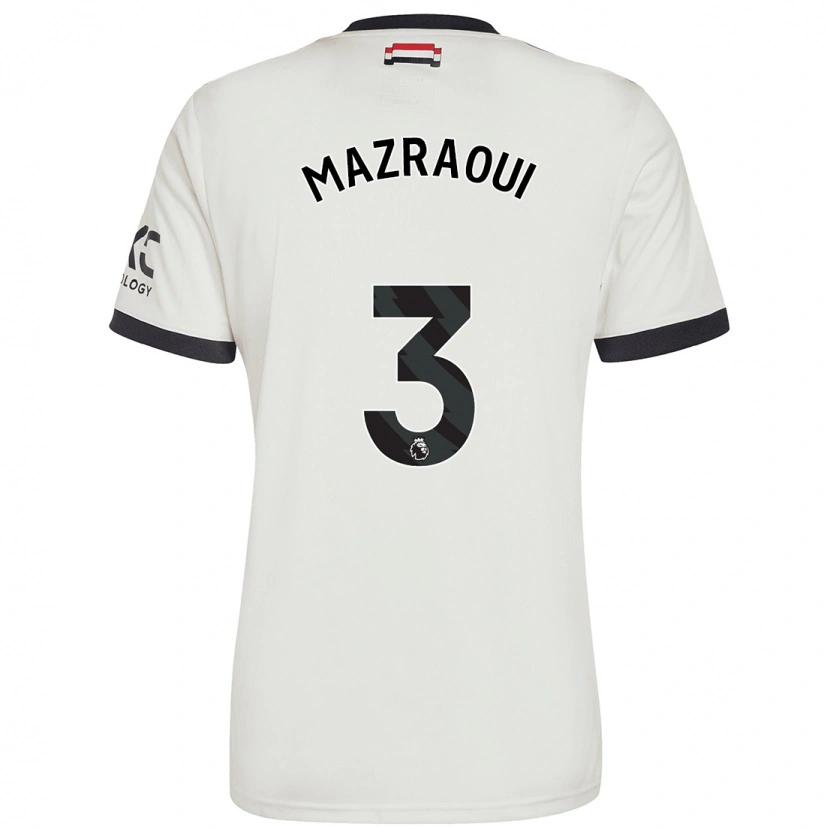Danxen Barn Noussair Mazraoui #3 Benvit Tredjesatsen Matchtröjor 2024/25 Tröjor T-Tröja