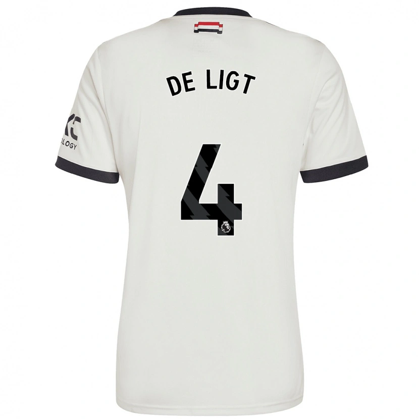 Danxen Barn Matthijs De Ligt #4 Benvit Tredjesatsen Matchtröjor 2024/25 Tröjor T-Tröja