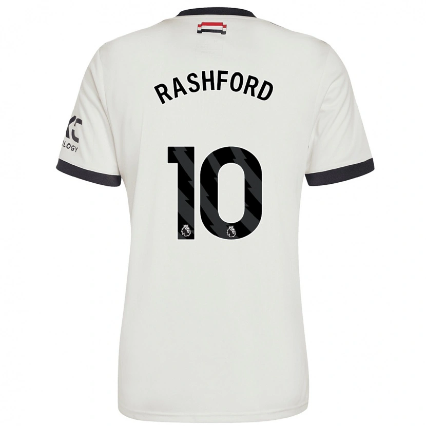 Danxen Barn Marcus Rashford #10 Benvit Tredjesatsen Matchtröjor 2024/25 Tröjor T-Tröja