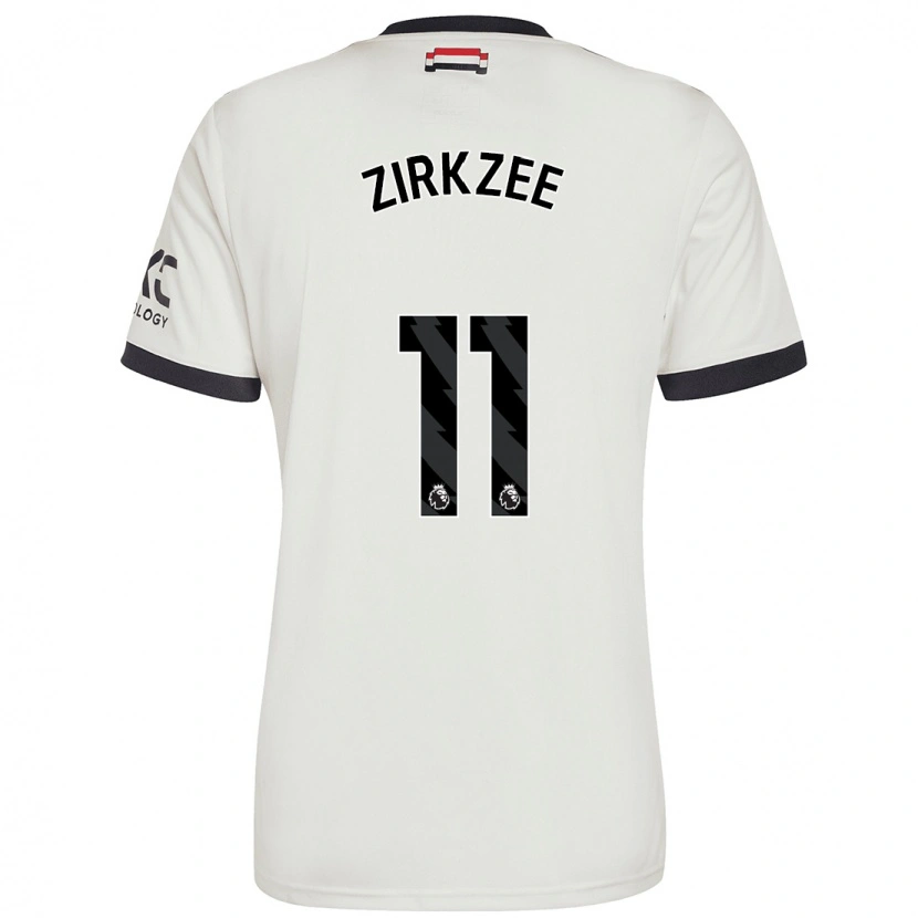 Danxen Barn Joshua Zirkzee #11 Benvit Tredjesatsen Matchtröjor 2024/25 Tröjor T-Tröja
