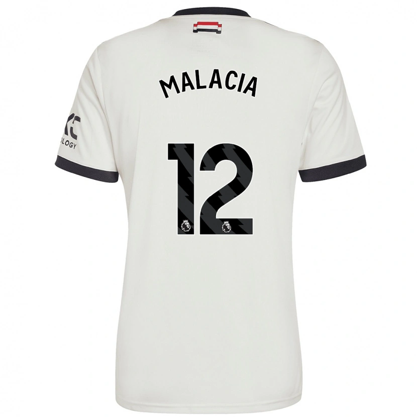 Danxen Barn Tyrell Malacia #12 Benvit Tredjesatsen Matchtröjor 2024/25 Tröjor T-Tröja