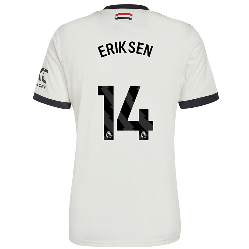 Danxen Barn Christian Eriksen #14 Benvit Tredjesatsen Matchtröjor 2024/25 Tröjor T-Tröja