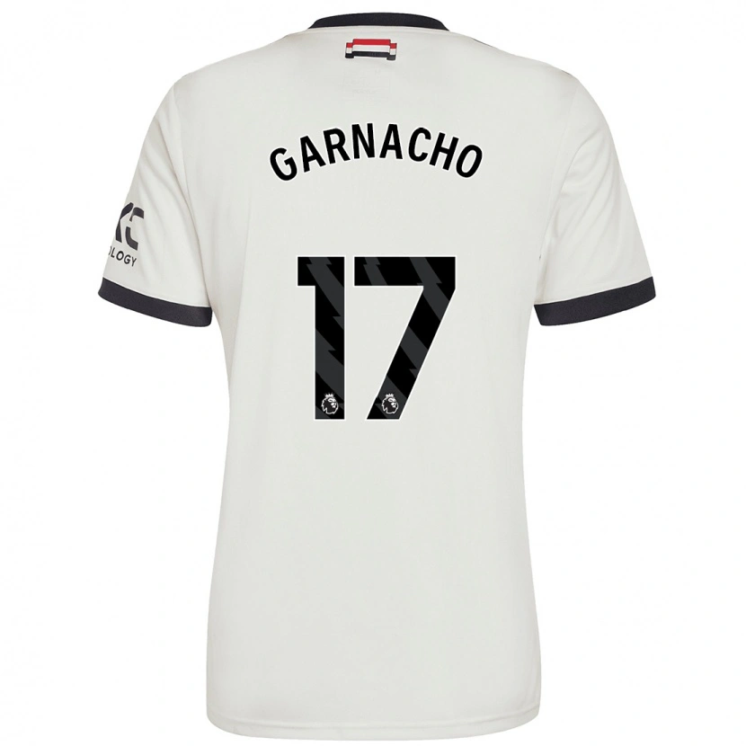 Danxen Barn Alejandro Garnacho #17 Benvit Tredjesatsen Matchtröjor 2024/25 Tröjor T-Tröja