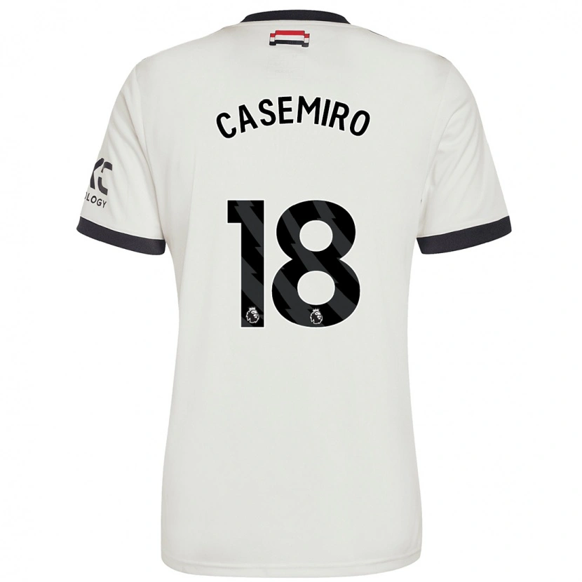 Danxen Barn Casemiro #18 Benvit Tredjesatsen Matchtröjor 2024/25 Tröjor T-Tröja
