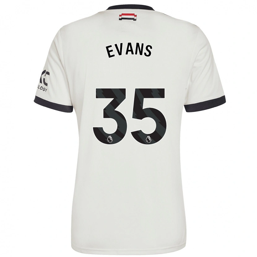 Danxen Barn Jonny Evans #35 Benvit Tredjesatsen Matchtröjor 2024/25 Tröjor T-Tröja