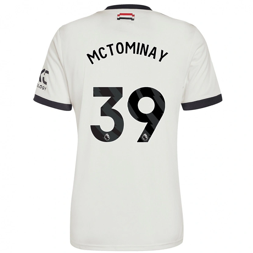 Danxen Barn Scott Mctominay #39 Benvit Tredjesatsen Matchtröjor 2024/25 Tröjor T-Tröja