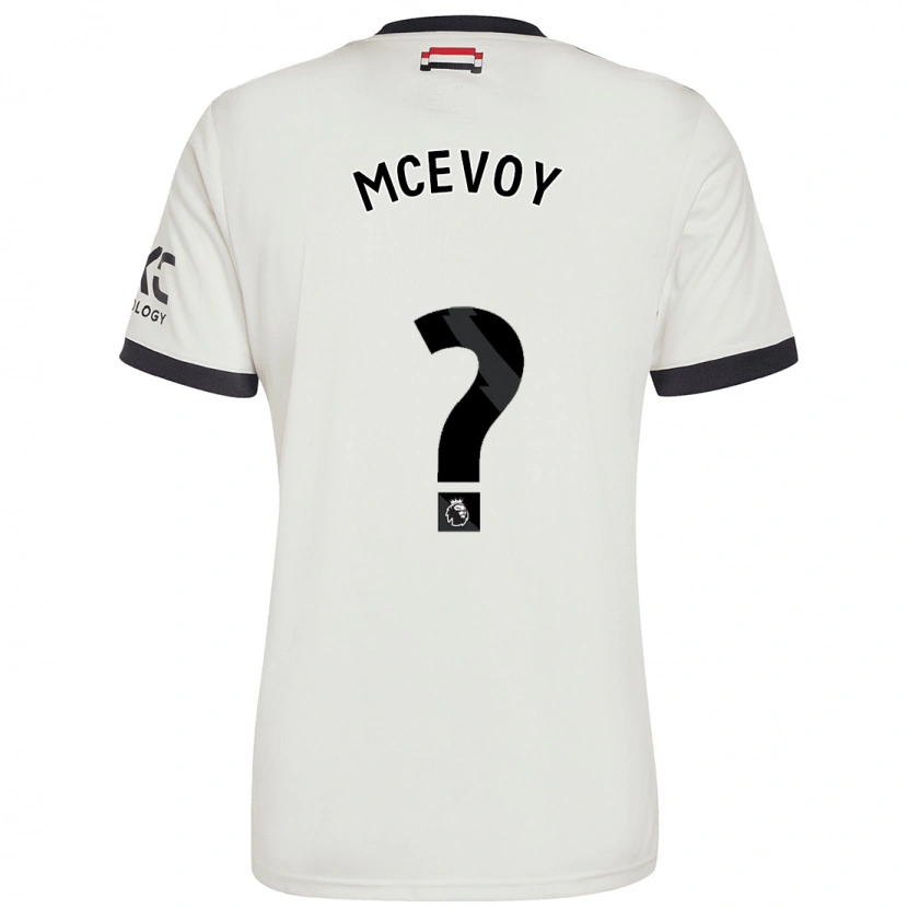 Danxen Barn Jay Mcevoy #0 Benvit Tredjesatsen Matchtröjor 2024/25 Tröjor T-Tröja
