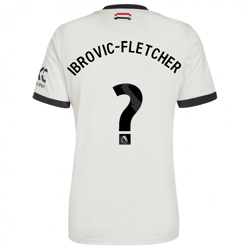 Danxen Barn Edward Ibrovic-Fletcher #0 Benvit Tredjesatsen Matchtröjor 2024/25 Tröjor T-Tröja