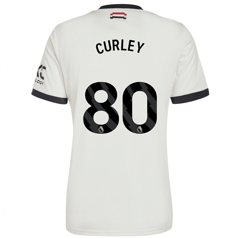 Danxen Barn Ruben Curley #80 Benvit Tredjesatsen Matchtröjor 2024/25 Tröjor T-Tröja