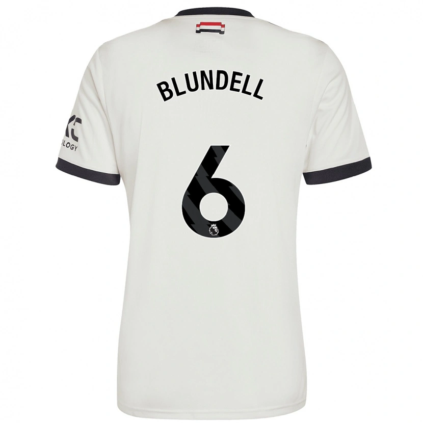 Danxen Barn Hannah Blundell #6 Benvit Tredjesatsen Matchtröjor 2024/25 Tröjor T-Tröja