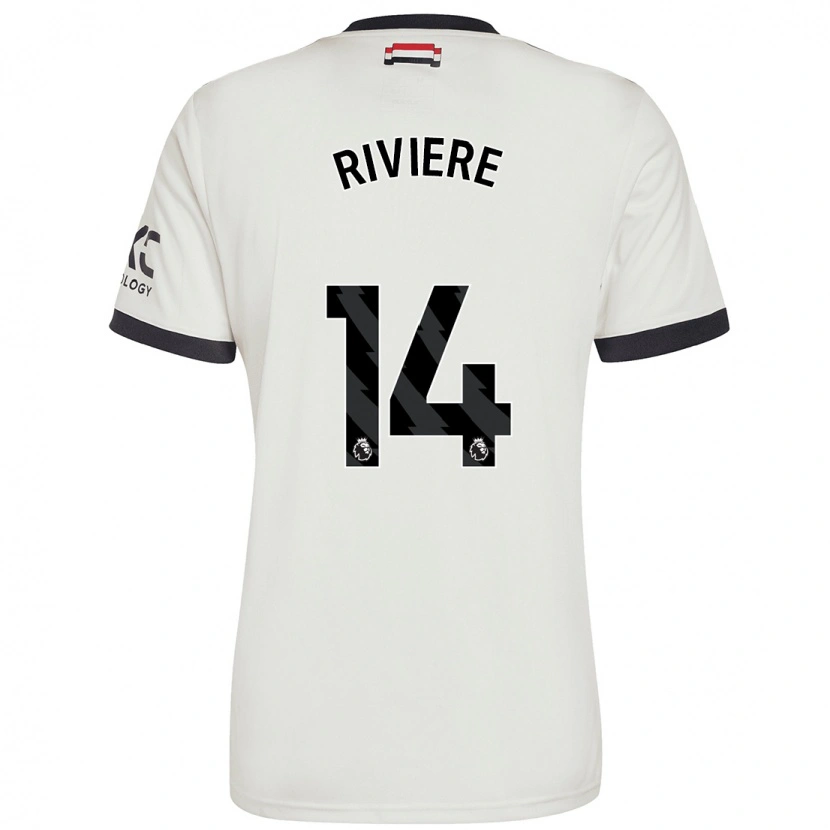 Danxen Barn Jayde Riviere #14 Benvit Tredjesatsen Matchtröjor 2024/25 Tröjor T-Tröja