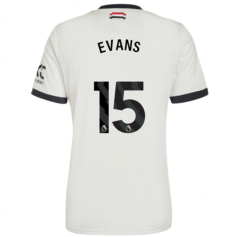 Danxen Barn Gemma Evans #15 Benvit Tredjesatsen Matchtröjor 2024/25 Tröjor T-Tröja