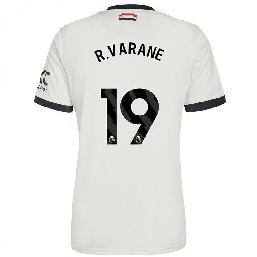 Danxen Barn Raphaël Varane #19 Benvit Tredjesatsen Matchtröjor 2024/25 Tröjor T-Tröja