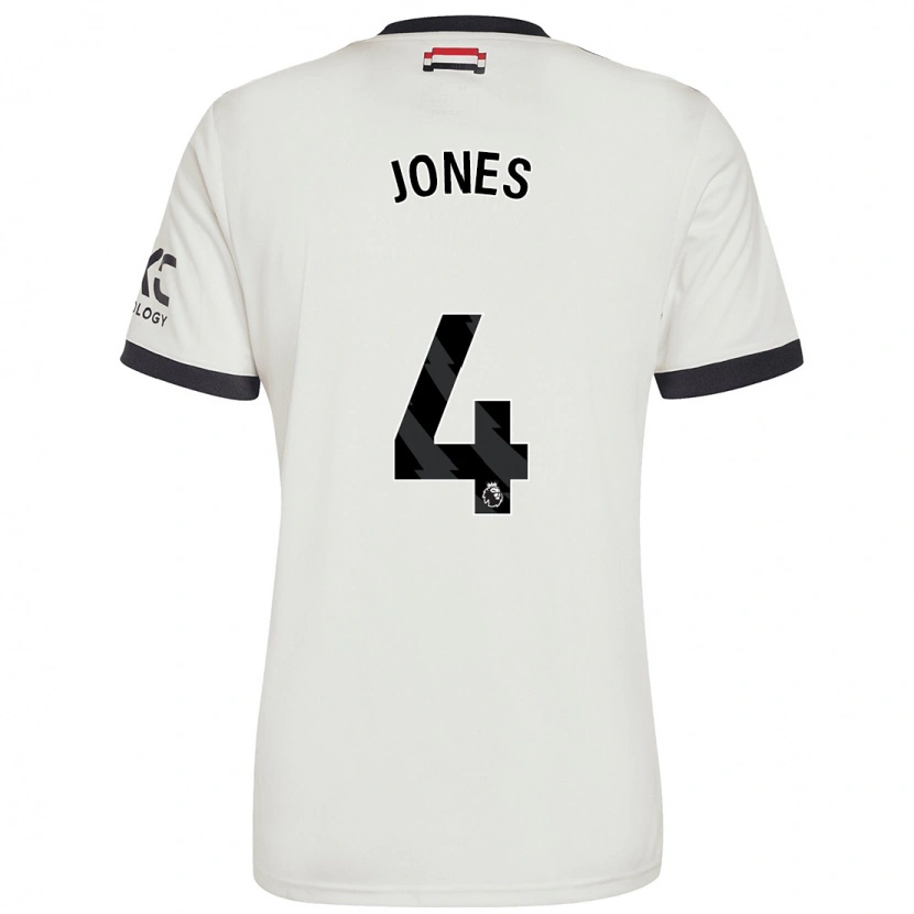 Danxen Barn Phil Jones #4 Benvit Tredjesatsen Matchtröjor 2024/25 Tröjor T-Tröja