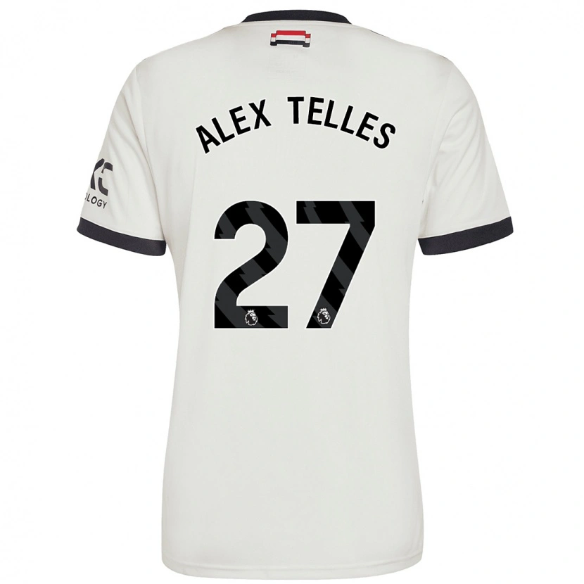 Danxen Barn Alex Nicolao Telles #27 Benvit Tredjesatsen Matchtröjor 2024/25 Tröjor T-Tröja