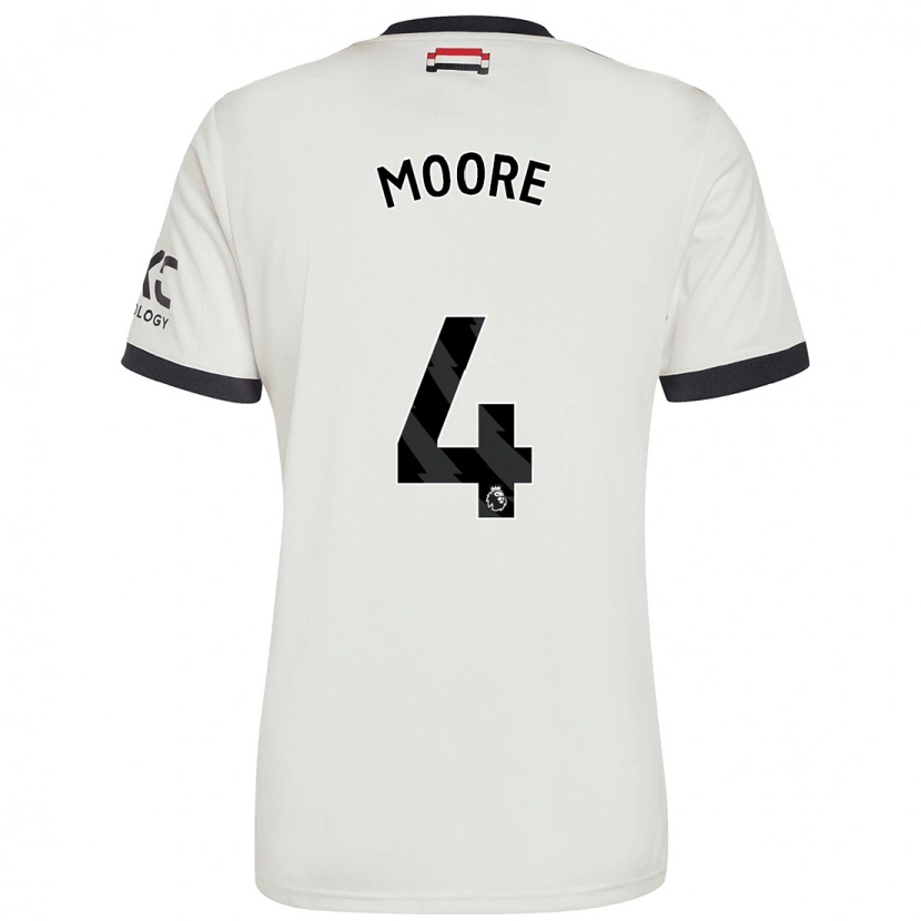 Danxen Barn Jade Moore #4 Benvit Tredjesatsen Matchtröjor 2024/25 Tröjor T-Tröja