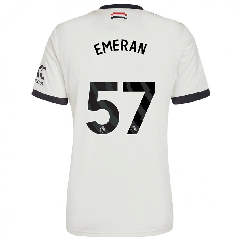 Danxen Barn Noam Emeran #57 Benvit Tredjesatsen Matchtröjor 2024/25 Tröjor T-Tröja