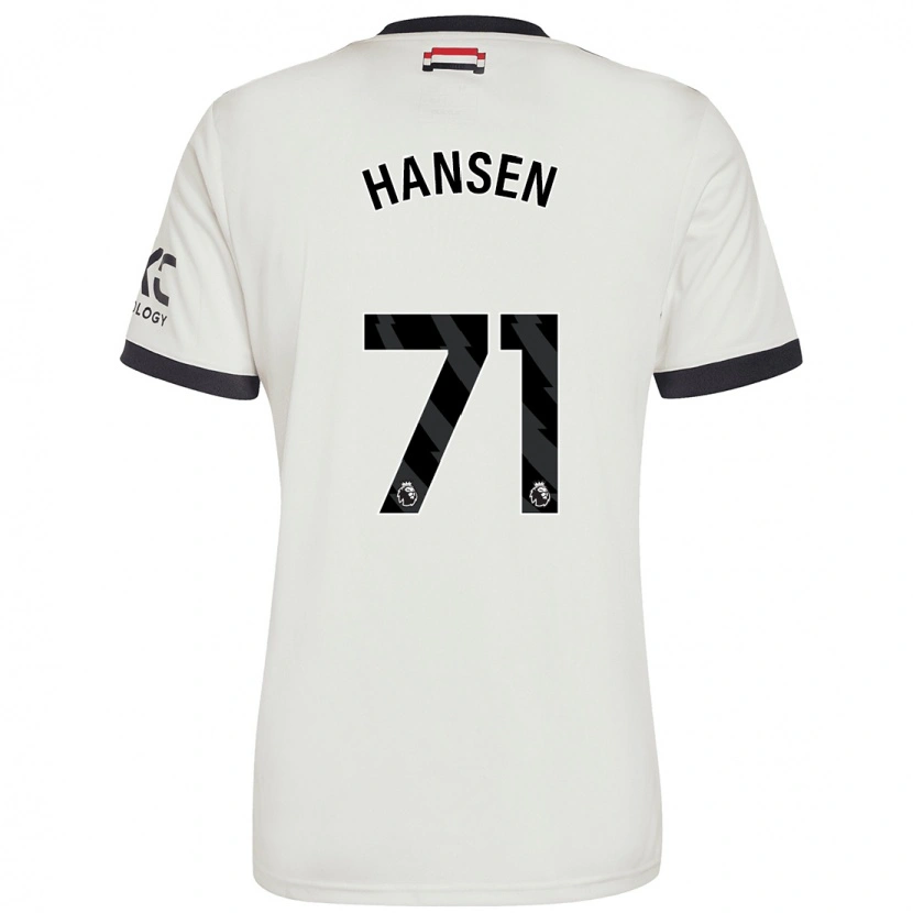 Danxen Barn Isak Hansen-Aaroen #71 Benvit Tredjesatsen Matchtröjor 2024/25 Tröjor T-Tröja