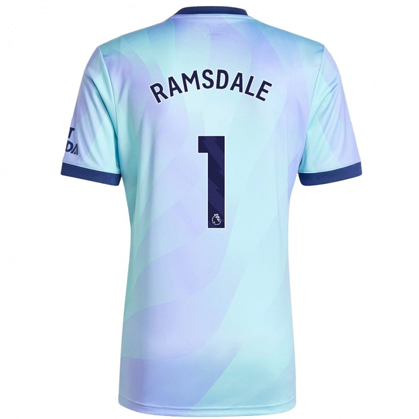 Danxen Barn Aaron Ramsdale #1 Aqua Tredjesatsen Matchtröjor 2024/25 Tröjor T-Tröja
