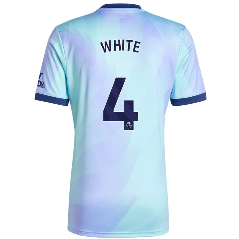 Danxen Barn Ben White #4 Aqua Tredjesatsen Matchtröjor 2024/25 Tröjor T-Tröja