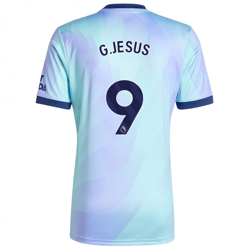 Danxen Barn Gabriel Jesus #9 Aqua Tredjesatsen Matchtröjor 2024/25 Tröjor T-Tröja