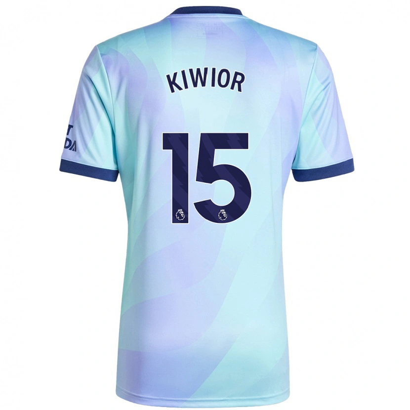 Danxen Barn Jakub Kiwior #15 Aqua Tredjesatsen Matchtröjor 2024/25 Tröjor T-Tröja