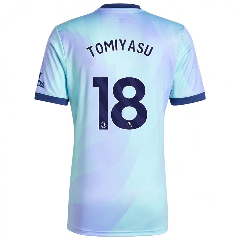 Danxen Barn Takehiro Tomiyasu #18 Aqua Tredjesatsen Matchtröjor 2024/25 Tröjor T-Tröja